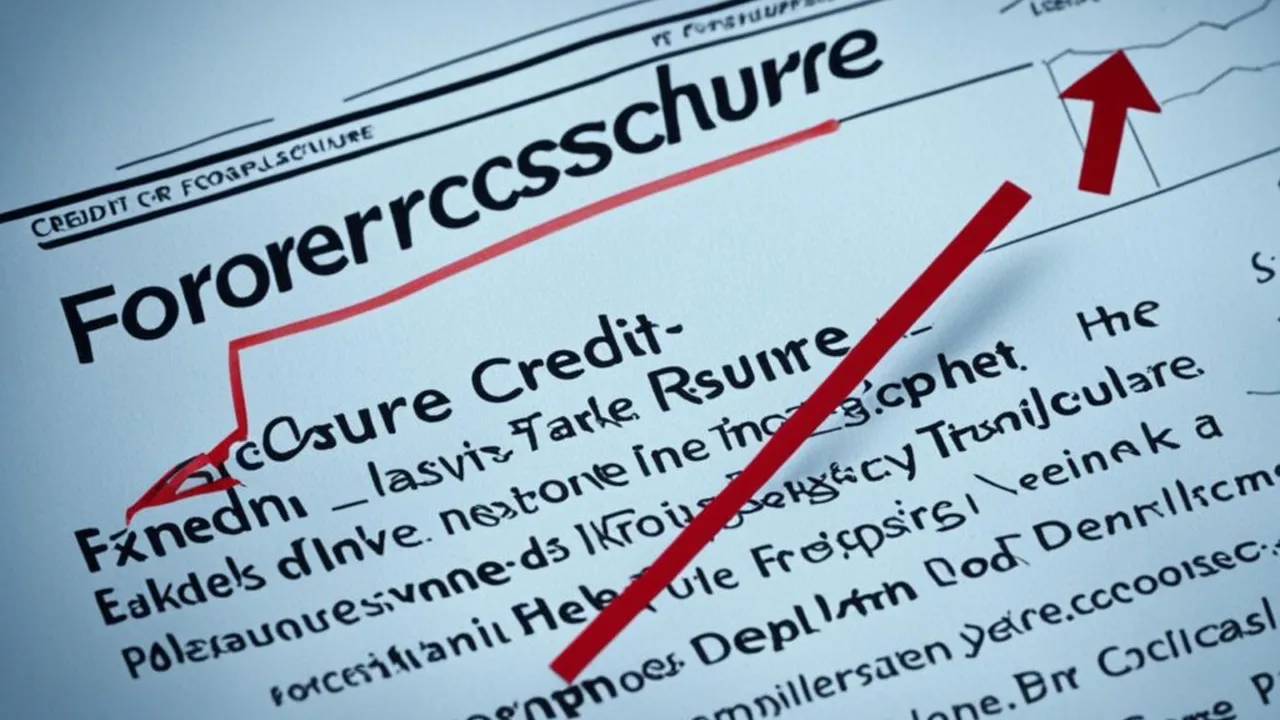 Close up on a plate of mashed potatoes, topped with baked pork chops with cream of mushroom soup, and a side of green beans.