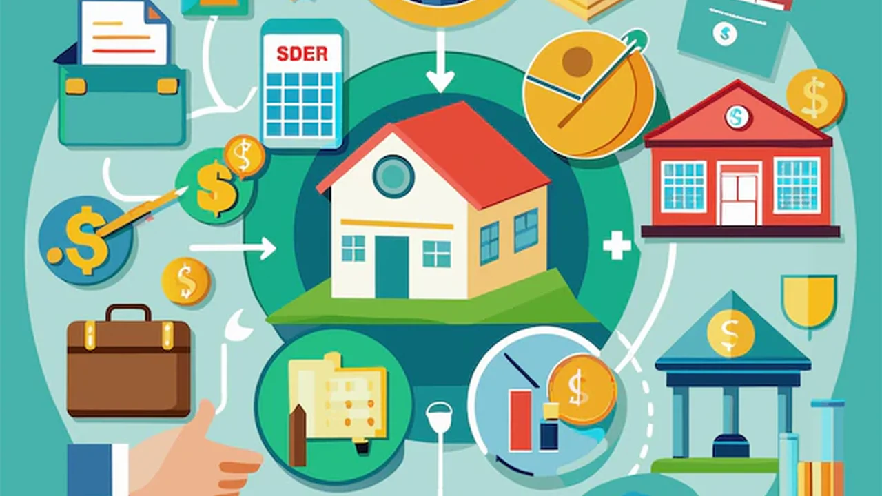 Close up on a plate of mashed potatoes, topped with baked pork chops with cream of mushroom soup, and a side of green beans.